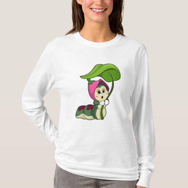 Raupe mit Leaf T-Shirt (Vorderseite)