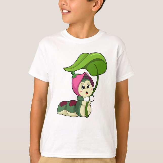 Raupe mit Leaf T-Shirt (Vorderseite)