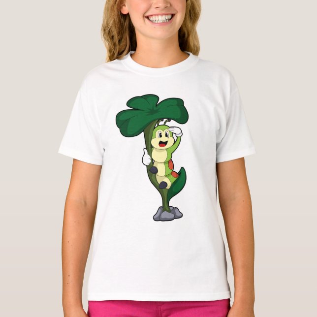 Raupe mit Leaf T-Shirt (Vorderseite)