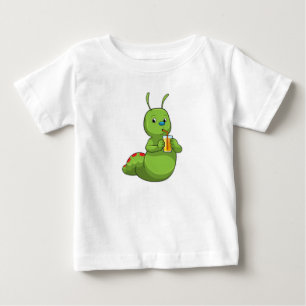 Raupe mit Orangensaftglas Baby T-shirt