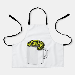 Raupe mit Tasse Schürze