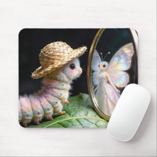 Raupe mit verschwommenem Blick auf einen Feenfalte Mousepad