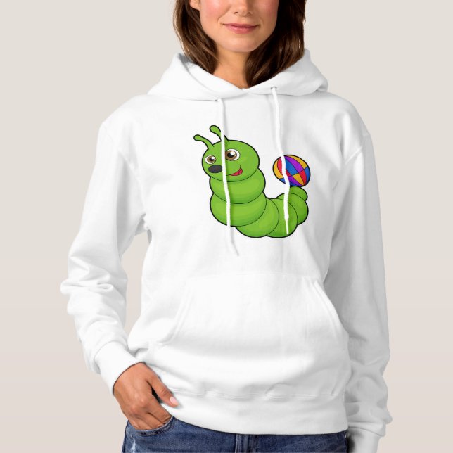 Raupe mit Wasserpolo Hoodie (Vorderseite)