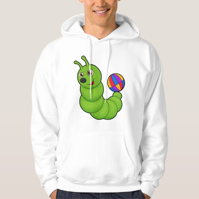 Raupe mit Wasserpolo Hoodie (Vorderseite)