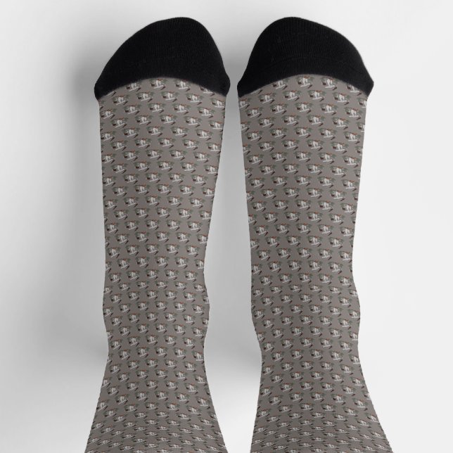 Raupe Pilz Muster Socken (Oben)