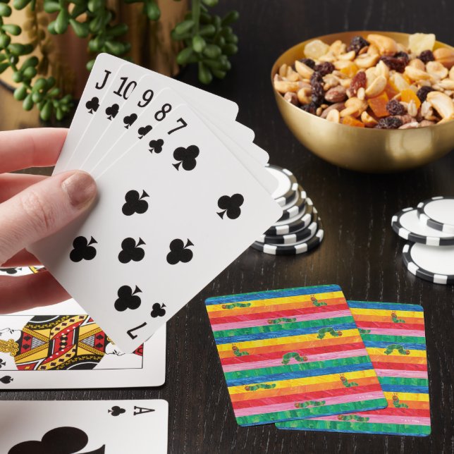 Raupe Rainbow Strip Muster Playing Cards Spielkarten (In Situ)