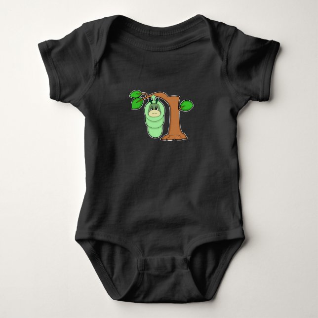Raupe Schlafsack Baby Strampler (Vorderseite)