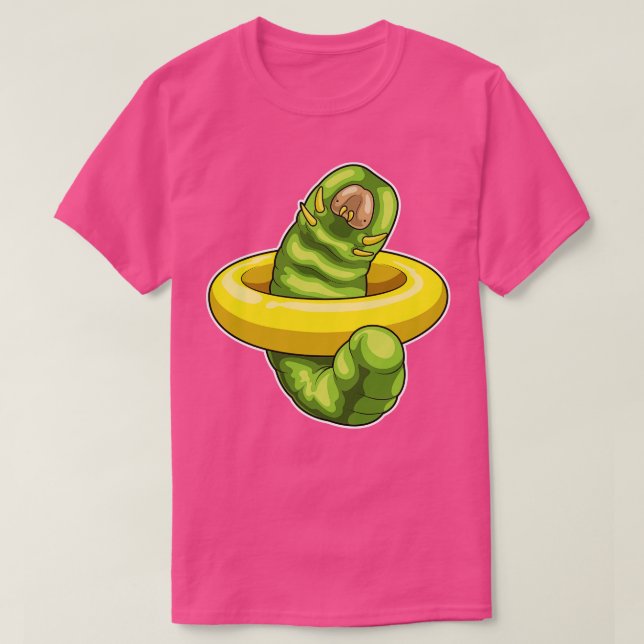 Raupe Schwimmbad Lifebuoy T-Shirt (Design vorne)