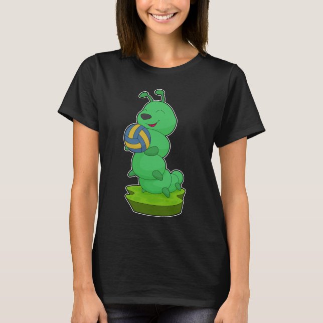 Raupe Volleyball-Spieler Volleyball T-Shirt (Vorderseite)