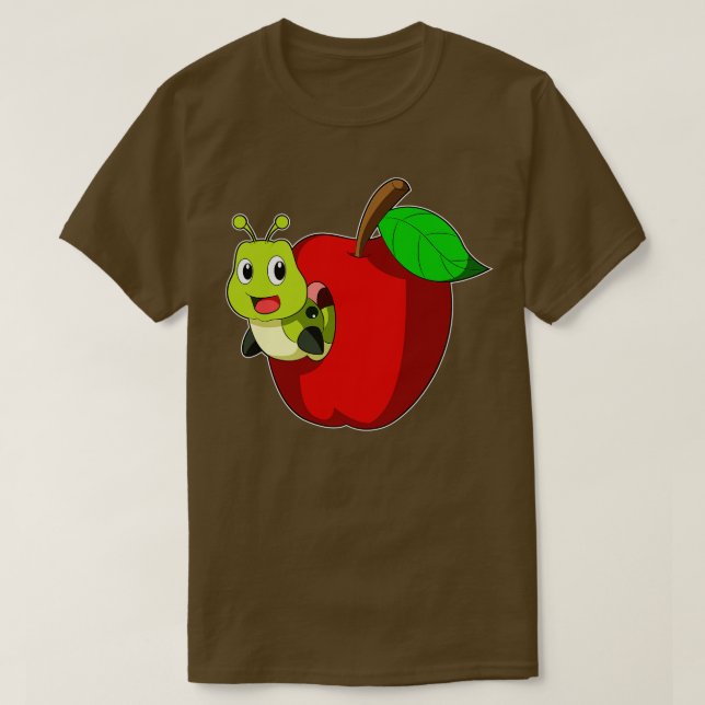 Raupe von Apple T-Shirt (Design vorne)