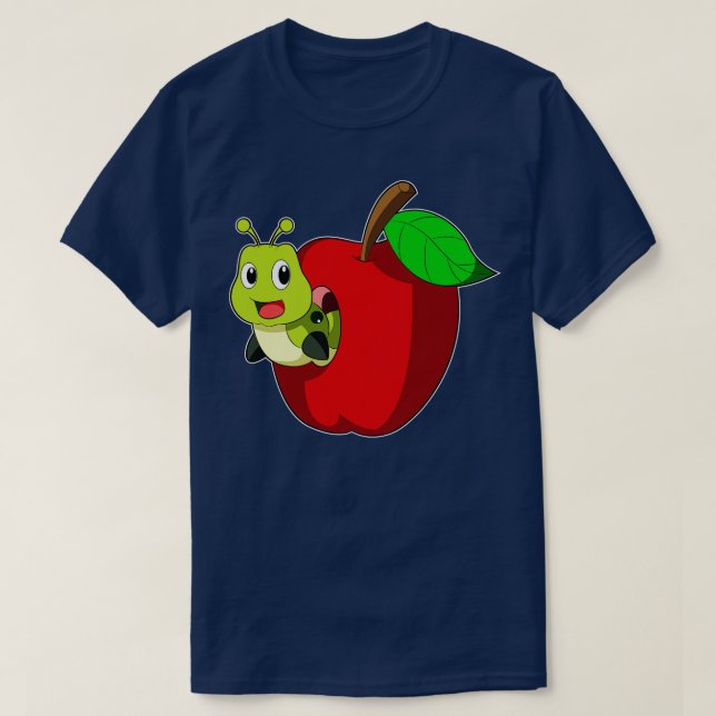 Raupe von Apple T-Shirt (Design vorne)