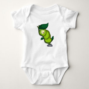 Raupe zum Schlafen mit Leaf Baby Strampler