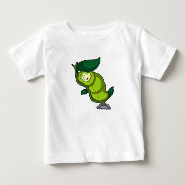 Raupe zum Schlafen mit Leaf Baby T-shirt (Vorderseite)