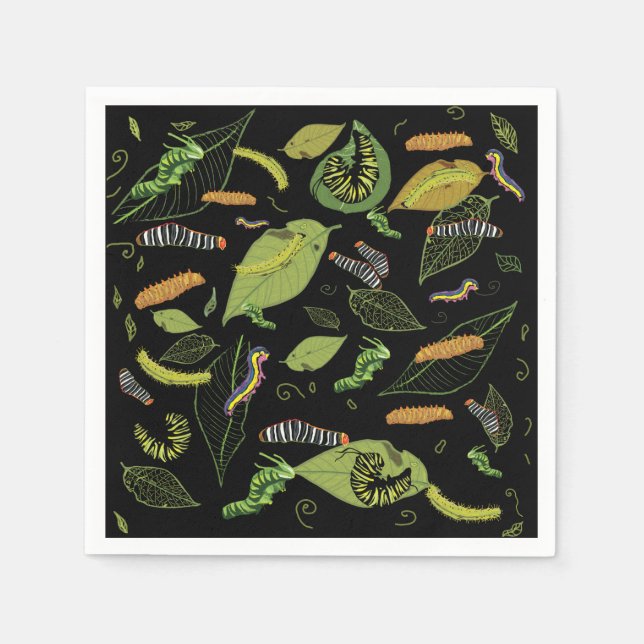 Raupen Himmel Serviette (Vorderseite)