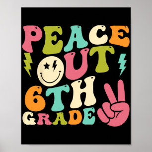 Raus 6. Klasse Groovy Abschluss am letzten Schulta Poster