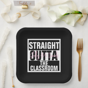 Raus aus dem Klassenzimmer - Ruhestandsparty Pappteller