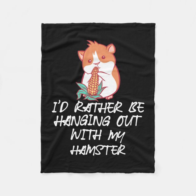 Raus mit meinem Hamster Fleecedecke (Vorderseite)