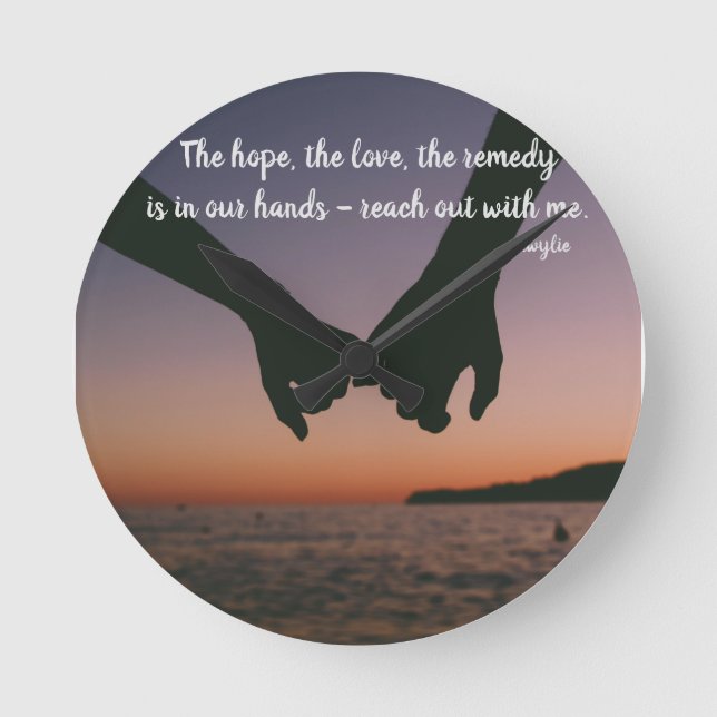 Raus mit mir runde wanduhr (Vorderseite)