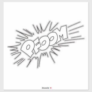 Rauschen-Comicen-onomatopoeia-Sound Aufkleber