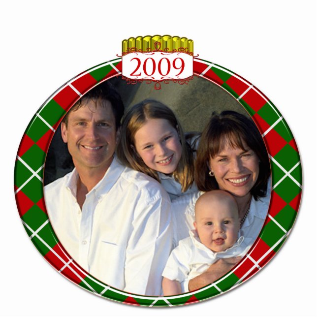 Raute 2009 Foto Weihnachtsschmuck Fotoskulptur Ornament (Vorne)