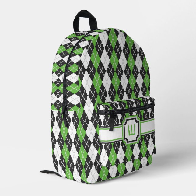 Raute Bedruckter Rucksack (Rückseitige Ecke links)