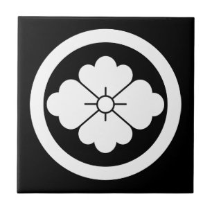 Raute chinesische Blume im Kreis Fliese