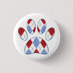 Raute Dog Paw Print Button