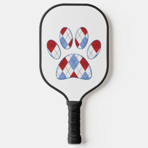 Raute Dog Paw Print Pickleball Schläger