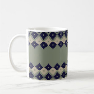 Raute fair einfache nahtlose Muster abstrakt, Kaffeetasse