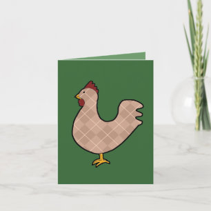 Raute Folk Art Rooster Note Card Karte
