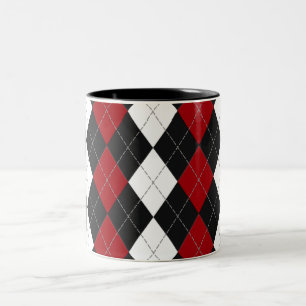 Raute: "Hochroter Kontrast" Zweifarbige Tasse