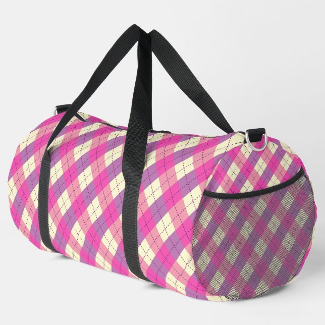 Raute Kariert Duffle Bag (Rechte Ecke)