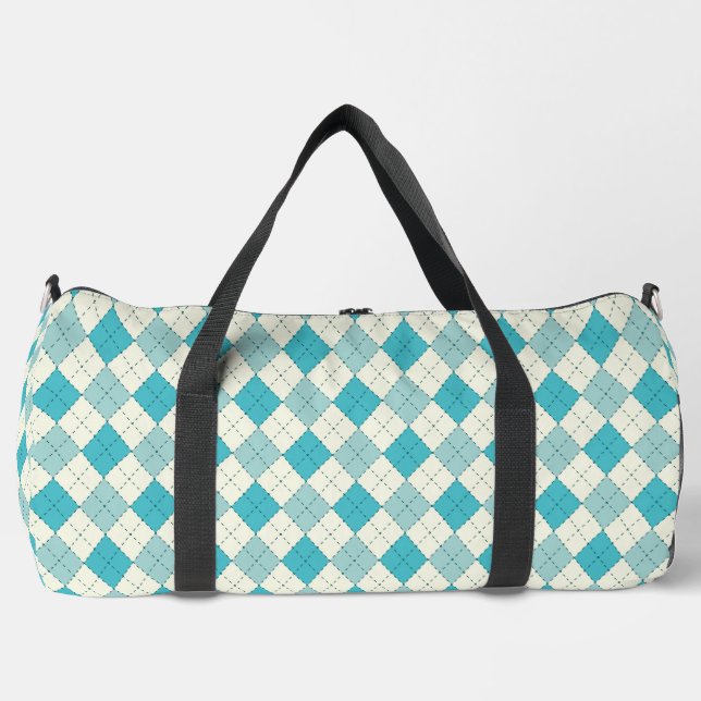 Raute Kariert Duffle Bag (Vorderseite)