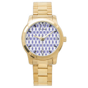 Raute Kariertes Muster_4A46B0 Armbanduhr