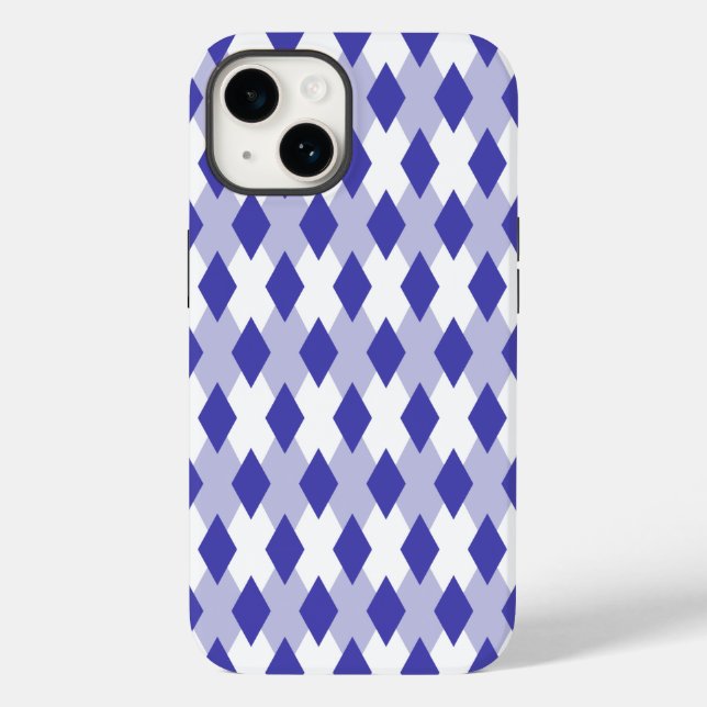 Raute Kariertes Muster_4A46B0 Case-Mate iPhone 14 Hülle (Rückseite)