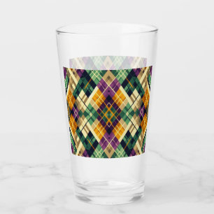 Raute Mardi Gras lila grün Glas