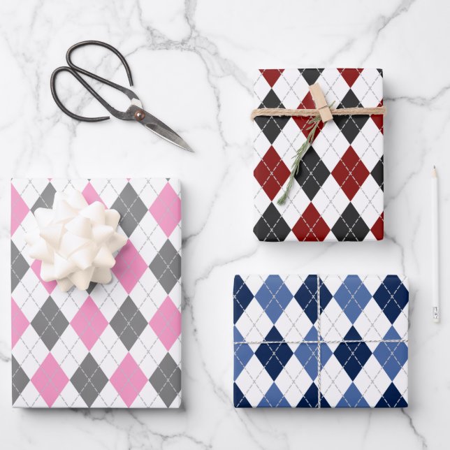 Raute Muster Farbe Sortenumhüllung Papier (Vorderseite)