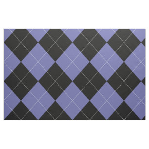 Raute Muster Periwinkle Blau Lila Schwarz-weiß Stoff