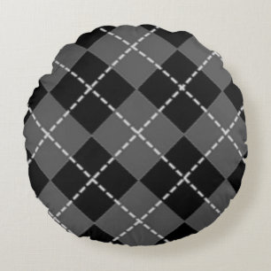 RAUTE PATTERN RUNDES KISSEN