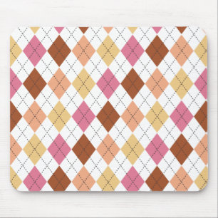 Raute Preppy Mousepad, Pfirsiche und Braune Mousepad