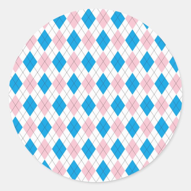 Raute Runder Aufkleber (Vorderseite)