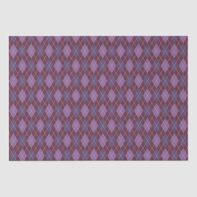 Raute Strick Maroon und Lila Handwerkskunst & Deko Seidenpapier (Vorderseite)