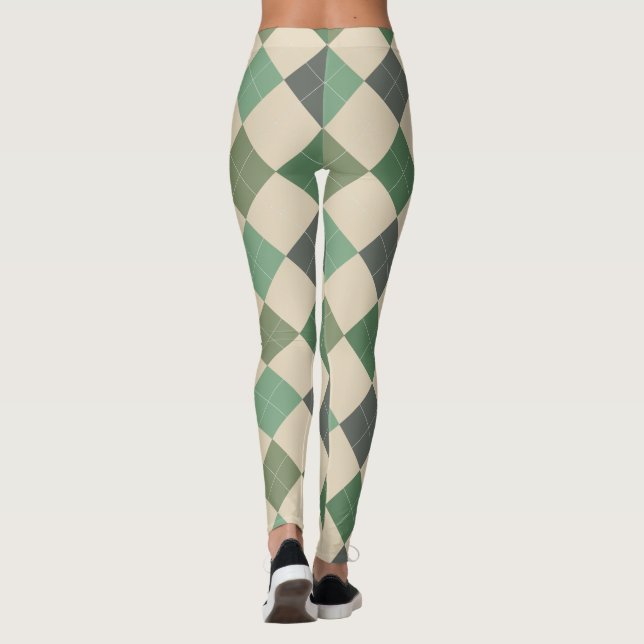 Raute Textile Muster Leggings 03 Kleine (Rückseite)