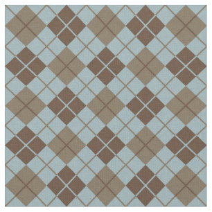 Rauten-Muster im Blau und im Taupe Stoff