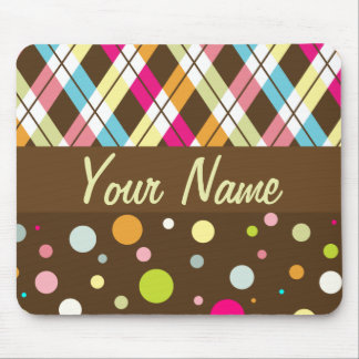 Rauten-Polka-Punkte Mousepad