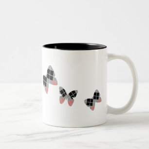 Rauten-Schmetterlinge und Motten Zweifarbige Tasse