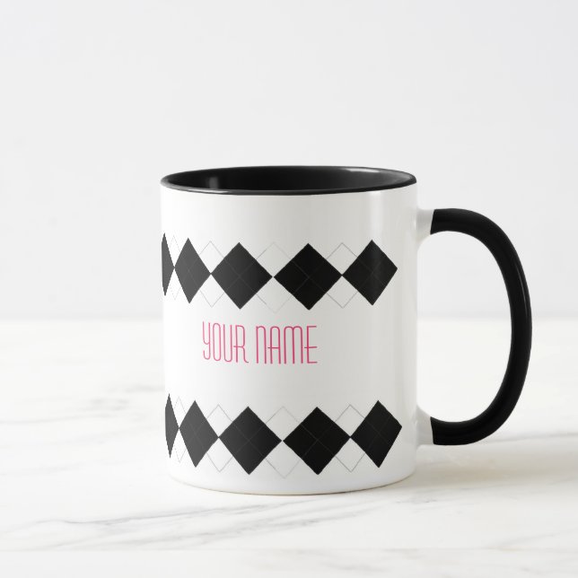 Rauten-Tasse - personalisiert Tasse (Rechts)