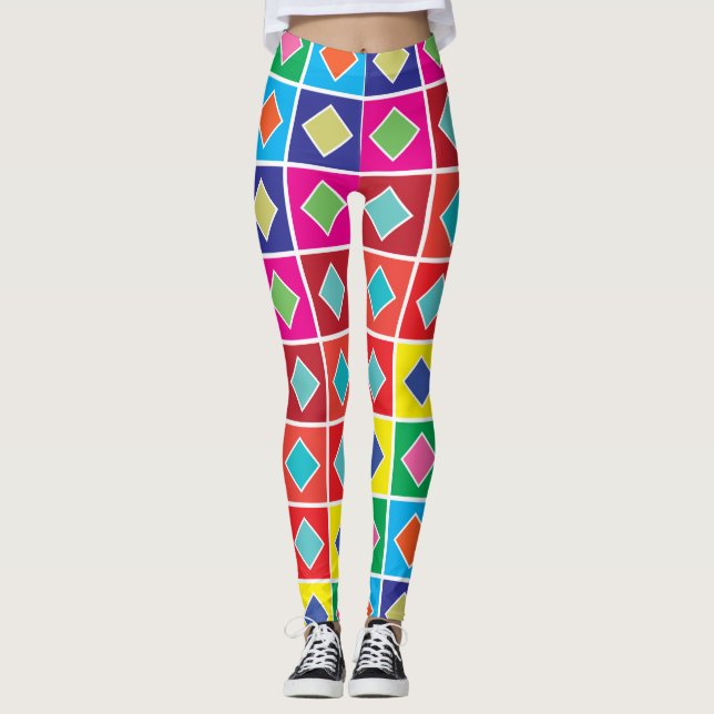 Rautenquadrat Leggings (Vorderseite)