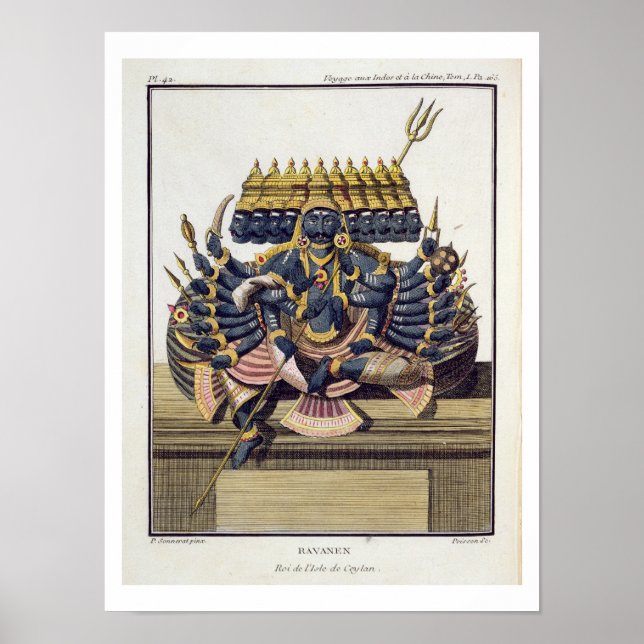 Ravana, Dämonenkönig von Ceylon, von "Voyage aux I Poster (Vorne)