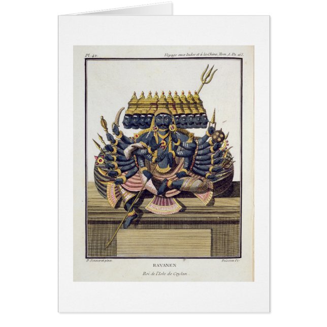 Ravana, roi de démon de la Ceylan, du 'voyage Ind (Devant)